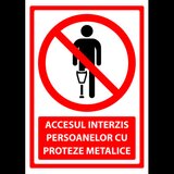 Semn pentru accesul interzis persoanelor cu proteze metalice